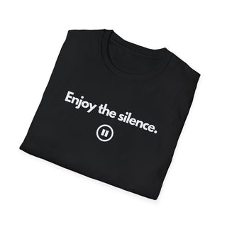 T-shirt Unisex ENJOY THE SILENCE Moda Casual | Maglietta unisex enjoy the silence minimal | T-shirt lifestyle messaggio silenzio | Maglietta unisex design rilassato