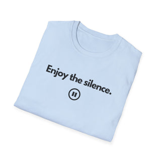 T-shirt Unisex ENJOY THE SILENCE Moda Casual | Maglietta unisex enjoy the silence minimal | T-shirt lifestyle messaggio silenzio | Maglietta unisex design rilassato