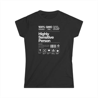 High Sensitive Person T-Shirt Donna Casual | T-shirt donna empatia elevata | Maglietta sensibilità donna | Abbigliamento donna statement tee