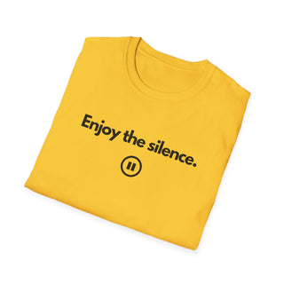 T-shirt Unisex ENJOY THE SILENCE Moda Casual | Maglietta unisex enjoy the silence minimal | T-shirt lifestyle messaggio silenzio | Maglietta unisex design rilassato