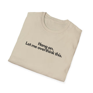 T-Shirt Unisex OVERTHINK Stile Casual Moda | Maglietta overthink unisex minimal | T-shirt pensatore ironica casual | Maglietta unisex idea humor moderna