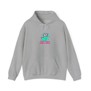 1999 Vibes Pixel Console Hoodie | Y2K retro tech, virtual pet nostalgia