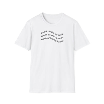 T-shirt Unisex C È ANSIA Stile Casual Moda | Maglietta unisex c’è ansia ironica | T-shirt unisex messaggio divertente | Maglietta casual ansia humor