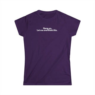 OVERTHINK T-Shirt Donna Minimal Style | Maglietta overthink donna minimal | T-shirt pensatrice ironica casual | Maglietta donna idea humor moderna