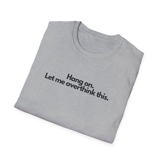 T-Shirt Unisex OVERTHINK Stile Casual Moda | Maglietta overthink unisex minimal | T-shirt pensatore ironica casual | Maglietta unisex idea humor moderna