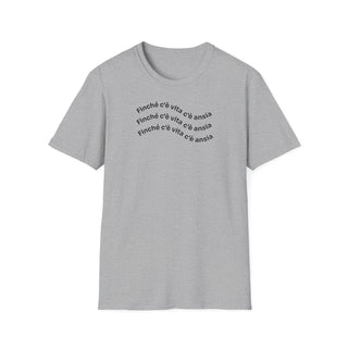 T-shirt Unisex C È ANSIA Stile Casual Moda | Maglietta unisex c’è ansia ironica | T-shirt unisex messaggio divertente | Maglietta casual ansia humor