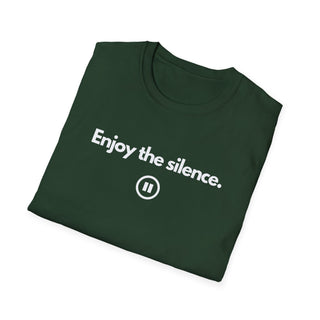 T-shirt Unisex ENJOY THE SILENCE Moda Casual | Maglietta unisex enjoy the silence minimal | T-shirt lifestyle messaggio silenzio | Maglietta unisex design rilassato