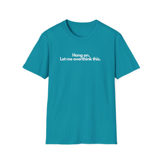 T-Shirt Unisex OVERTHINK Stile Casual Moda | Maglietta overthink unisex minimal | T-shirt pensatore ironica casual | Maglietta unisex idea humor moderna