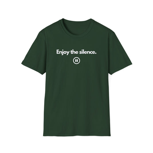 T-shirt Unisex ENJOY THE SILENCE Moda Casual | Maglietta unisex enjoy the silence minimal | T-shirt lifestyle messaggio silenzio | Maglietta unisex design rilassato