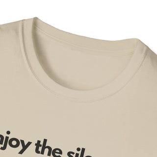 T-shirt Unisex ENJOY THE SILENCE Moda Casual | Maglietta unisex enjoy the silence minimal | T-shirt lifestyle messaggio silenzio | Maglietta unisex design rilassato