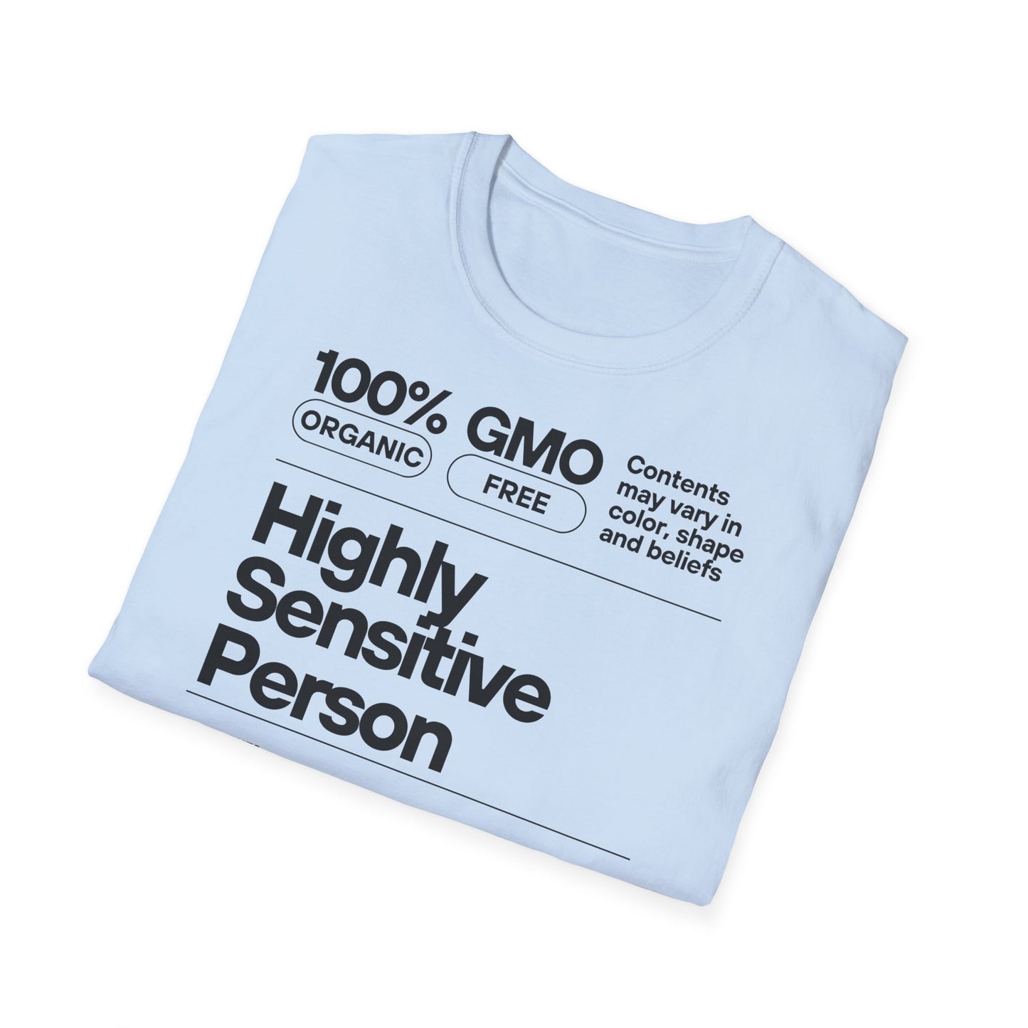 Highly Sensitive Person T-Shirt Unisex Tee | Sensitive personality unisex shirt | Emotional awareness t-shirt | Minimal statement tee