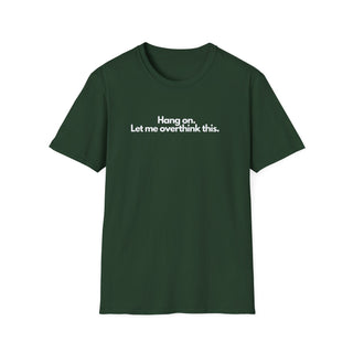 T-Shirt Unisex OVERTHINK Stile Casual Moda | Maglietta overthink unisex minimal | T-shirt pensatore ironica casual | Maglietta unisex idea humor moderna