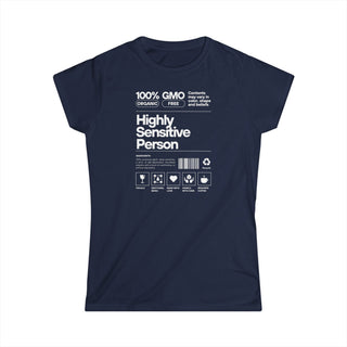 High Sensitive Person T-Shirt Donna Casual | T-shirt donna empatia elevata | Maglietta sensibilità donna | Abbigliamento donna statement tee