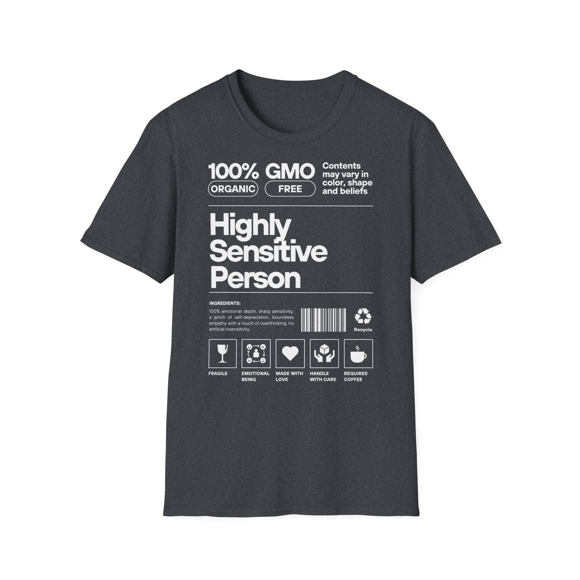 Highly Sensitive Person T-Shirt Unisex Tee | Sensitive personality unisex shirt | Emotional awareness t-shirt | Minimal statement tee