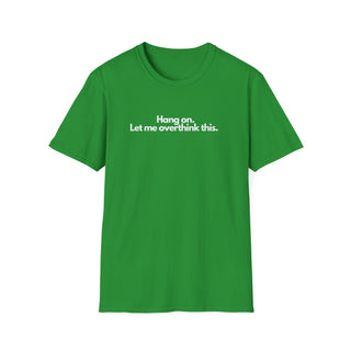 T-Shirt Unisex OVERTHINK Stile Casual Moda | Maglietta overthink unisex minimal | T-shirt pensatore ironica casual | Maglietta unisex idea humor moderna