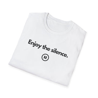 T-shirt Unisex ENJOY THE SILENCE Moda Casual | Maglietta unisex enjoy the silence minimal | T-shirt lifestyle messaggio silenzio | Maglietta unisex design rilassato