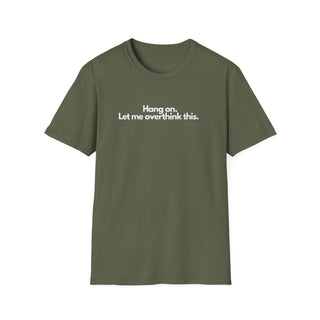T-Shirt Unisex OVERTHINK Stile Casual Moda | Maglietta overthink unisex minimal | T-shirt pensatore ironica casual | Maglietta unisex idea humor moderna