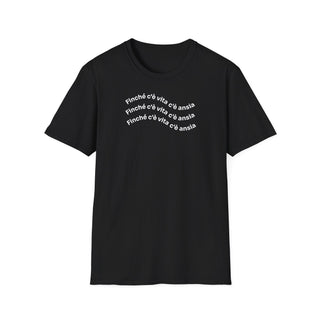 T-shirt Unisex C È ANSIA Stile Casual Moda | Maglietta unisex c’è ansia ironica | T-shirt unisex messaggio divertente | Maglietta casual ansia humor