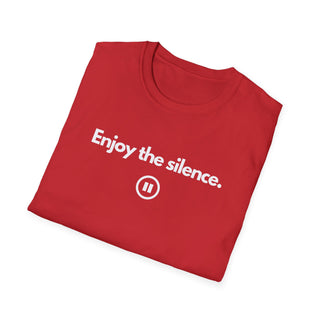 T-shirt Unisex ENJOY THE SILENCE Moda Casual | Maglietta unisex enjoy the silence minimal | T-shirt lifestyle messaggio silenzio | Maglietta unisex design rilassato