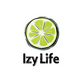 Sticker IZY LIFE Impermeabile Adesivo Originale | Adesivo IZY LIFE resistente all’acqua | Sticker creativo IZY LIFE per laptop | Adesivo impermeabile IZY LIFE design unico